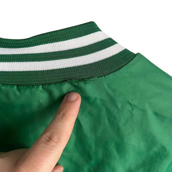 Vintage Gr8 Seeds Green Satin Jacket Size Medium 22x26 - Picture 5 of 5